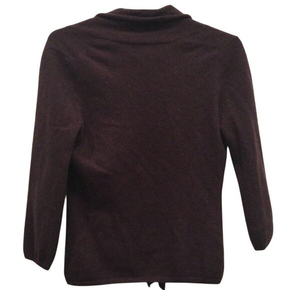 Fenn Wright Manson 2-ply Cashmere Sweater Cardigan Size Small Deep Purple Artsy - Picture 4 of 7